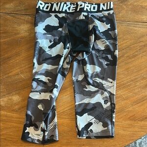 Nike Black and Gray Leggings Pro Compression Athletic